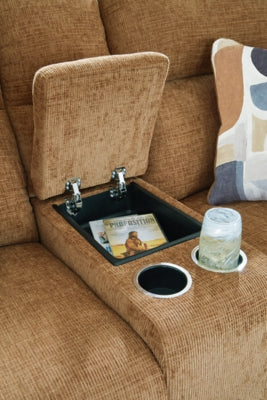 Kanlow Reclining Loveseat with Console - Furniture 4 Less (Jacksonville, NC)