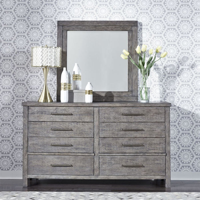 Liberty Furniture Modern Farmhouse Drawer Dresser in Dusty Charcoal - Furniture 4 Less (Jacksonville, NC)