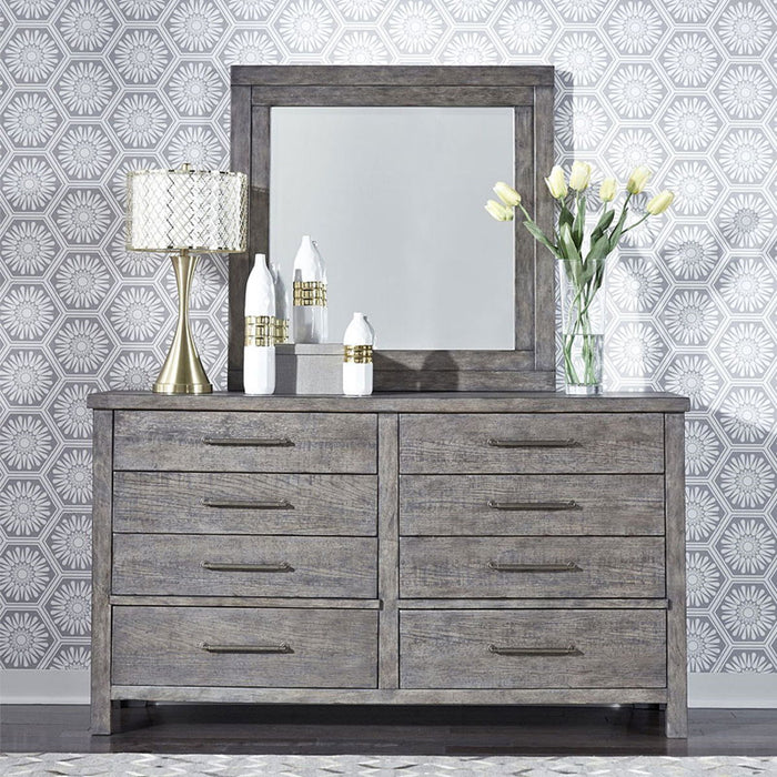 Liberty Furniture Modern Farmhouse Mirror in Dusty Charcoal - Furniture 4 Less (Jacksonville, NC)