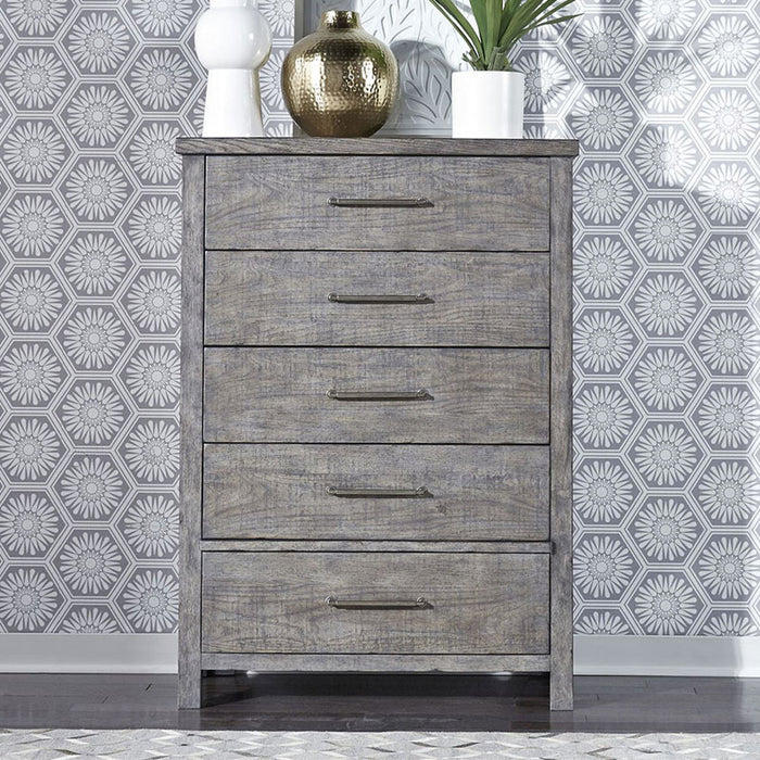 Liberty Furniture Modern Farmhouse Drawer Chest in Dusty Charcoal - Furniture 4 Less (Jacksonville, NC)