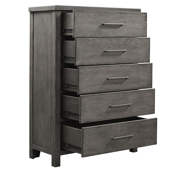 Liberty Furniture Modern Farmhouse Drawer Chest in Dusty Charcoal - Furniture 4 Less (Jacksonville, NC)