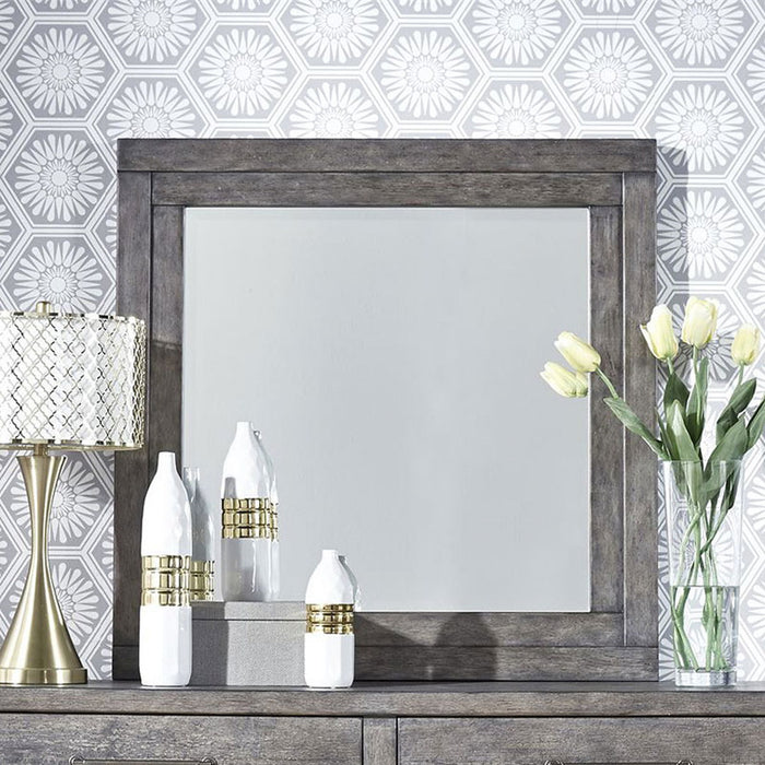 Liberty Furniture Modern Farmhouse Mirror in Dusty Charcoal - Furniture 4 Less (Jacksonville, NC)