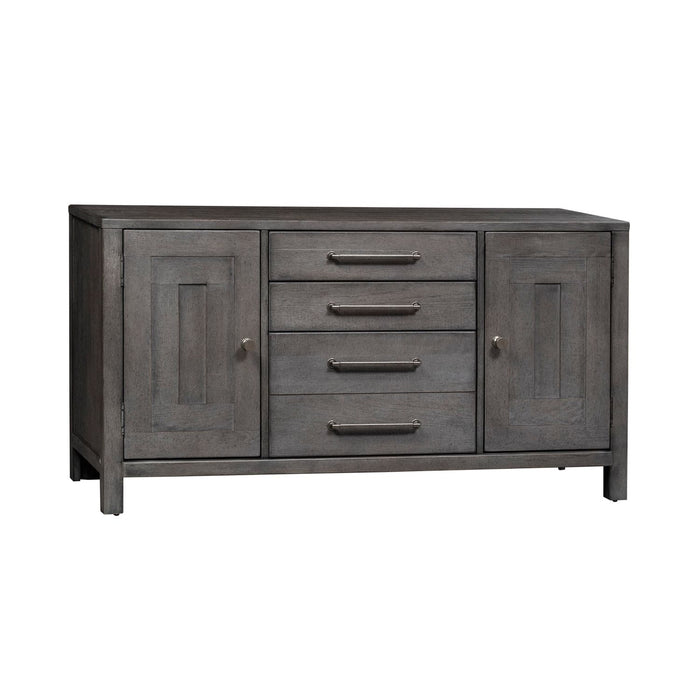 Modern Farmhouse Credenza in Dusty Charcoal - Furniture 4 Less (Jacksonville, NC)