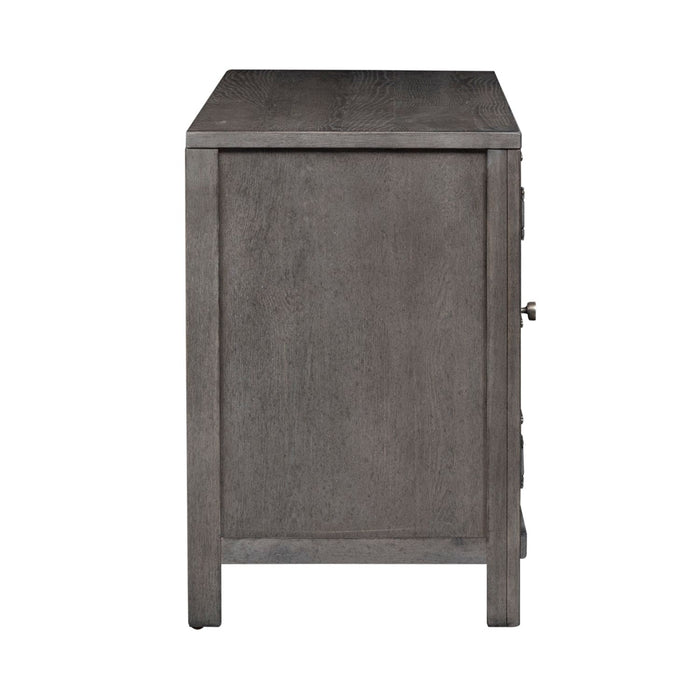 Modern Farmhouse Credenza in Dusty Charcoal - Furniture 4 Less (Jacksonville, NC)