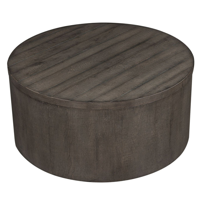 Modern Farmhouse Drum Cocktail Table - Furniture 4 Less (Jacksonville, NC)
