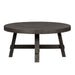 Modern Farmhouse Splay Leg Round Cocktail Table in Dusty Charcoal - Furniture 4 Less (Jacksonville, NC)