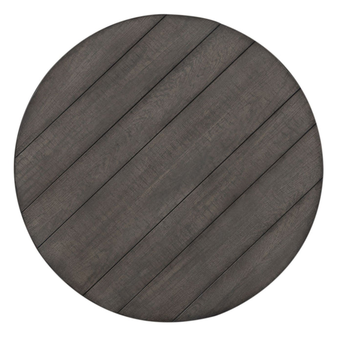 Modern Farmhouse Splay Leg Round Cocktail Table in Dusty Charcoal - Furniture 4 Less (Jacksonville, NC)