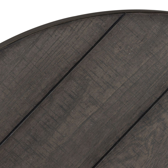 Modern Farmhouse Splay Leg Round Cocktail Table in Dusty Charcoal - Furniture 4 Less (Jacksonville, NC)