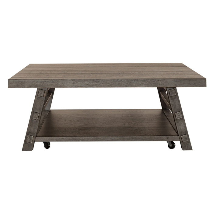 Modern Farmhouse Oversized Square Cocktail Table - Furniture 4 Less (Jacksonville, NC)