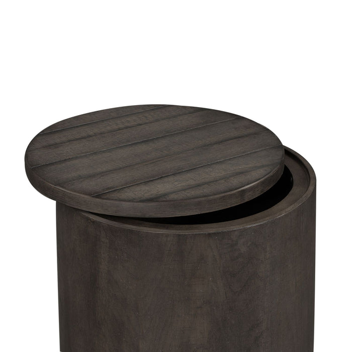 Modern Farmhouse Drum End Table - Furniture 4 Less (Jacksonville, NC)