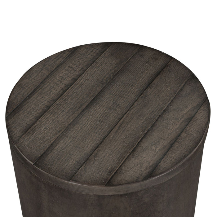 Modern Farmhouse Drum End Table - Furniture 4 Less (Jacksonville, NC)