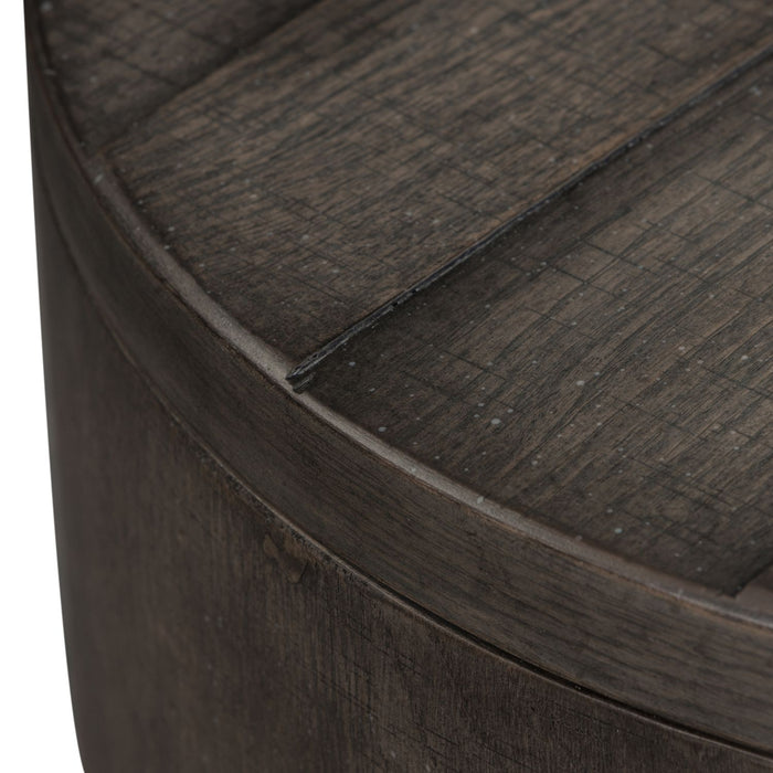 Modern Farmhouse Drum End Table - Furniture 4 Less (Jacksonville, NC)