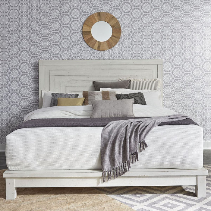 Liberty Modern Farmhouse Queen Platform Bed in White image