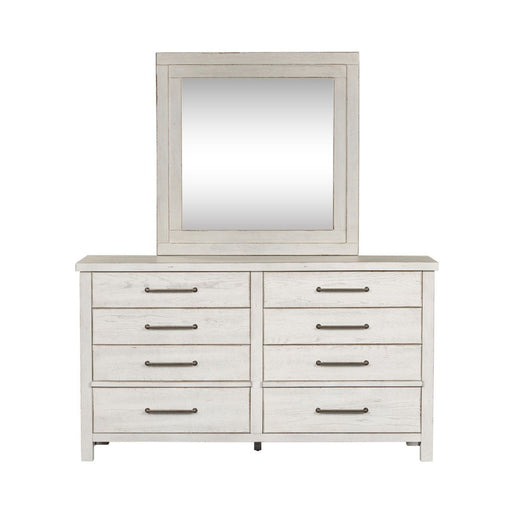 Liberty Modern Farmhouse Mirror in White - Furniture 4 Less (Jacksonville, NC)
