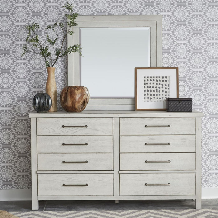 Liberty Modern Farmhouse Mirror in White - Furniture 4 Less (Jacksonville, NC)