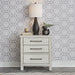 Liberty Modern Farmhouse 3 Drawer Nightstand in White - Furniture 4 Less (Jacksonville, NC)