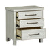 Liberty Modern Farmhouse 3 Drawer Nightstand in White - Furniture 4 Less (Jacksonville, NC)