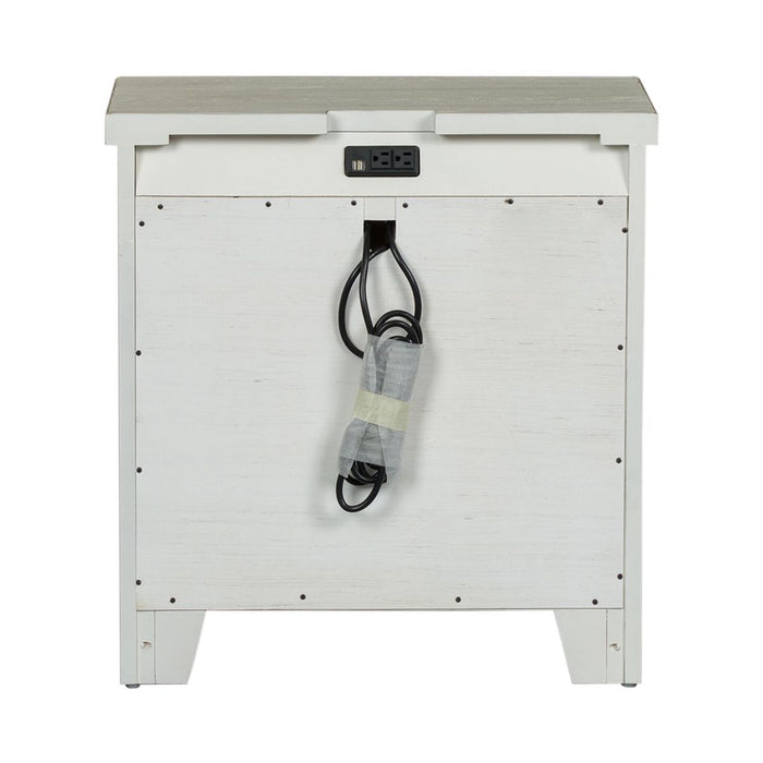 Liberty Modern Farmhouse 3 Drawer Nightstand in White - Furniture 4 Less (Jacksonville, NC)