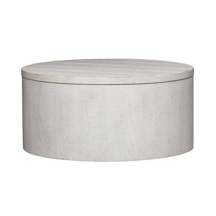 Modern Farmhouse Drum Cocktail Table - Furniture 4 Less (Jacksonville, NC)