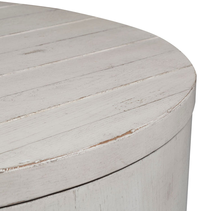 Modern Farmhouse Drum Cocktail Table - Furniture 4 Less (Jacksonville, NC)