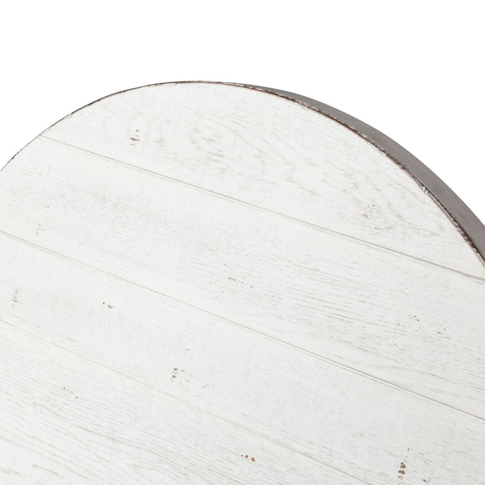 Modern Farmhouse Splay Leg Round Cocktail in Flea Market White - Furniture 4 Less (Jacksonville, NC)