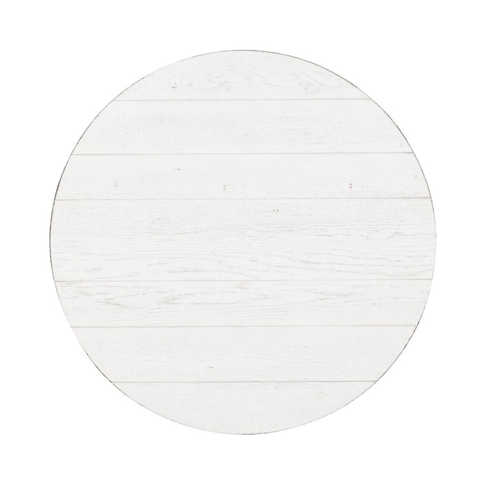 Modern Farmhouse Splay Leg Round Cocktail in Flea Market White - Furniture 4 Less (Jacksonville, NC)