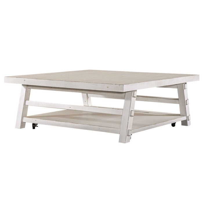 Modern Farmhouse Oversized Square Cocktail Table - Furniture 4 Less (Jacksonville, NC)