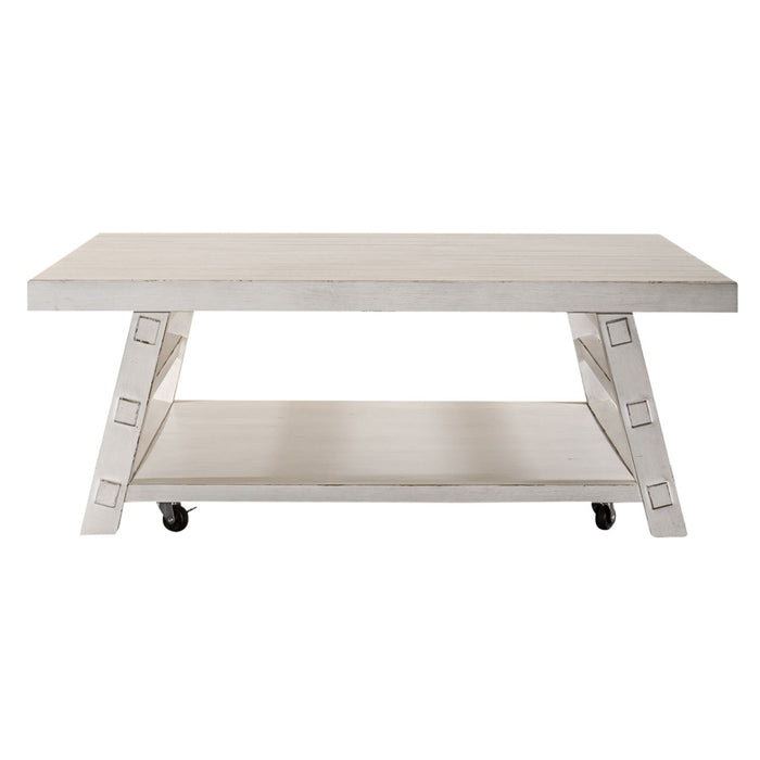 Modern Farmhouse Oversized Square Cocktail Table - Furniture 4 Less (Jacksonville, NC)