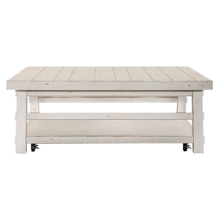 Modern Farmhouse Oversized Square Cocktail Table - Furniture 4 Less (Jacksonville, NC)