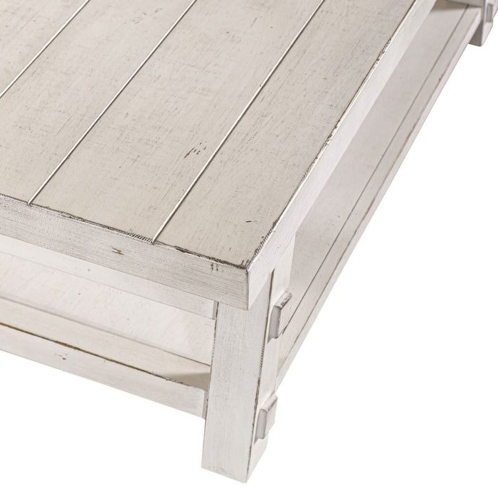 Modern Farmhouse Oversized Square Cocktail Table - Furniture 4 Less (Jacksonville, NC)