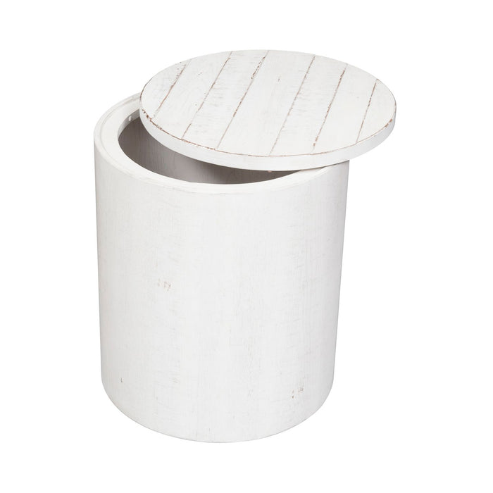 Modern Farmhouse Drum End Table - Furniture 4 Less (Jacksonville, NC)