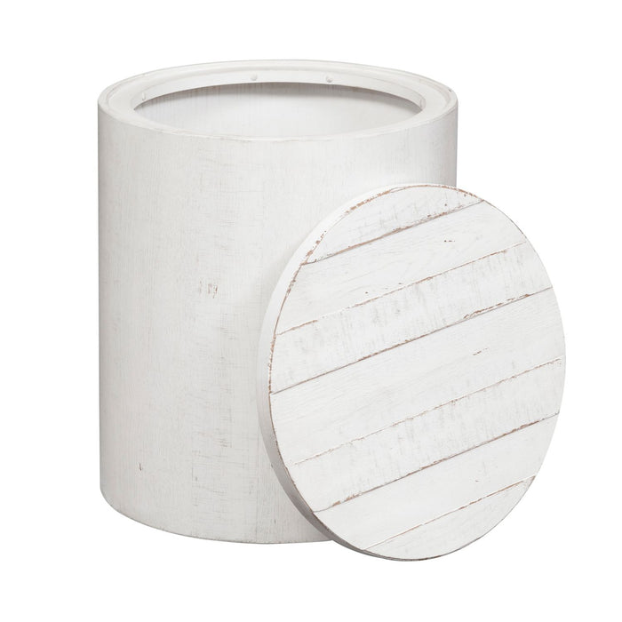 Modern Farmhouse Drum End Table - Furniture 4 Less (Jacksonville, NC)