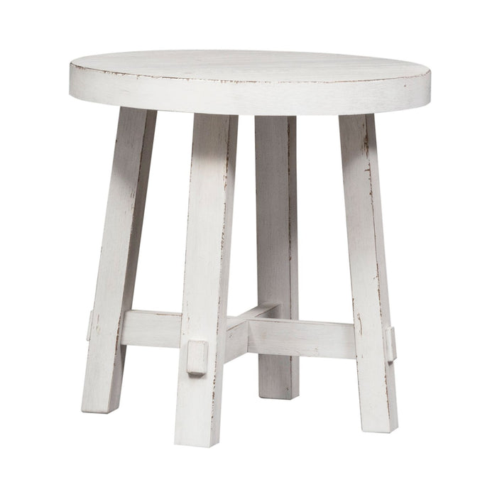 Modern Farmhouse Splay Leg Round End Table - Furniture 4 Less (Jacksonville, NC)