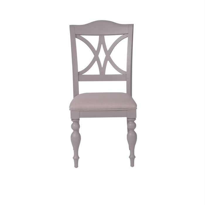 Liberty Furniture Summer House Slat Back Side Chair (RTA) in Dove Grey (Set of 2) - Furniture 4 Less (Jacksonville, NC)