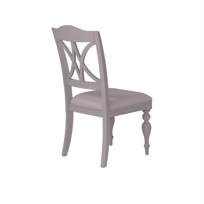 Liberty Furniture Summer House Slat Back Side Chair (RTA) in Dove Grey (Set of 2) - Furniture 4 Less (Jacksonville, NC)