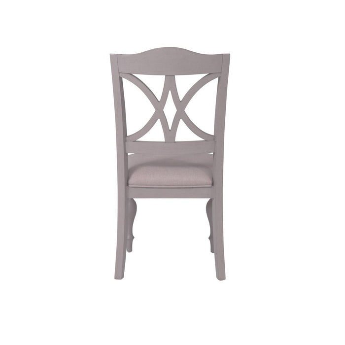 Liberty Furniture Summer House Slat Back Side Chair (RTA) in Dove Grey (Set of 2) - Furniture 4 Less (Jacksonville, NC)