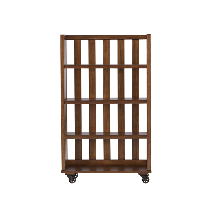 Arlington House Open Bookcase in Cobblestone Brown - Furniture 4 Less (Jacksonville, NC)