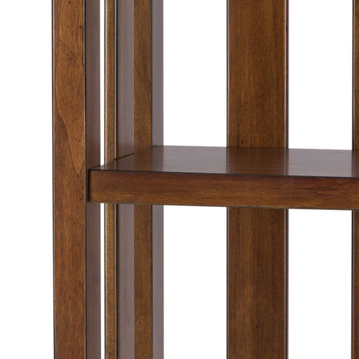 Arlington House Open Bookcase in Cobblestone Brown - Furniture 4 Less (Jacksonville, NC)