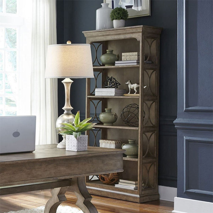 Liberty Simply Elegant Bookcase in Heathered Taupe - Furniture 4 Less (Jacksonville, NC)