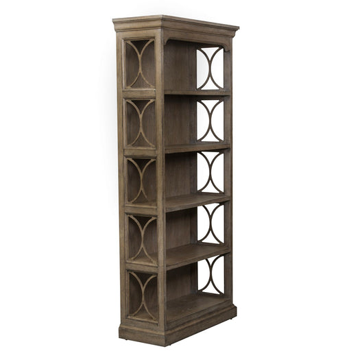 Simply Elegant Bookcase in Heathered Taupe - Furniture 4 Less (Jacksonville, NC)