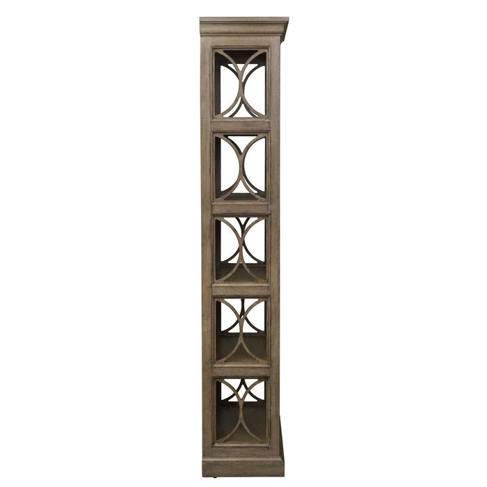 Simply Elegant Bookcase in Heathered Taupe - Furniture 4 Less (Jacksonville, NC)