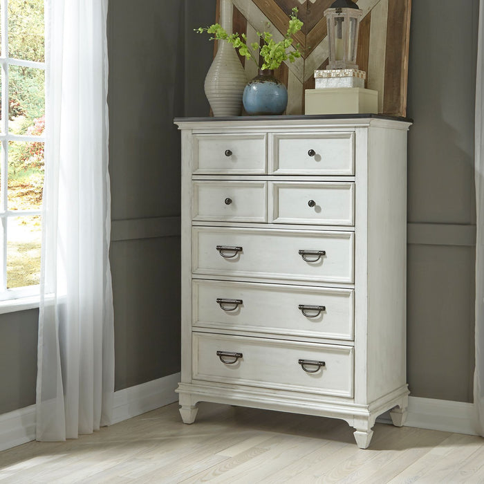 Allyson Park King Panel Bed, Dresser & Mirror, Chest - Furniture 4 Less (Jacksonville, NC)