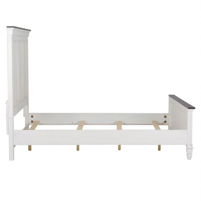 Liberty Furniture Allyson Park Cal King Panel Bed in Wirebrushed White - Furniture 4 Less (Jacksonville, NC)