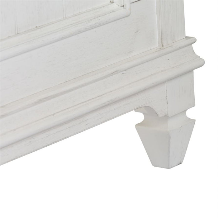 Liberty Furniture Allyson Park King Panel Bed in Wirebrushed White - Furniture 4 Less (Jacksonville, NC)