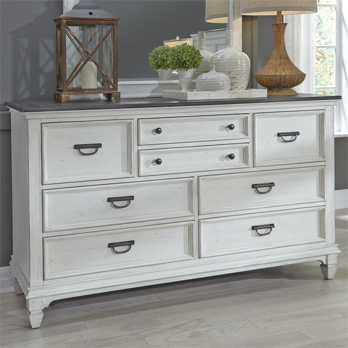 Liberty Furniture Allyson Park Drawer Dresser in Wirebrushed White - Furniture 4 Less (Jacksonville, NC)
