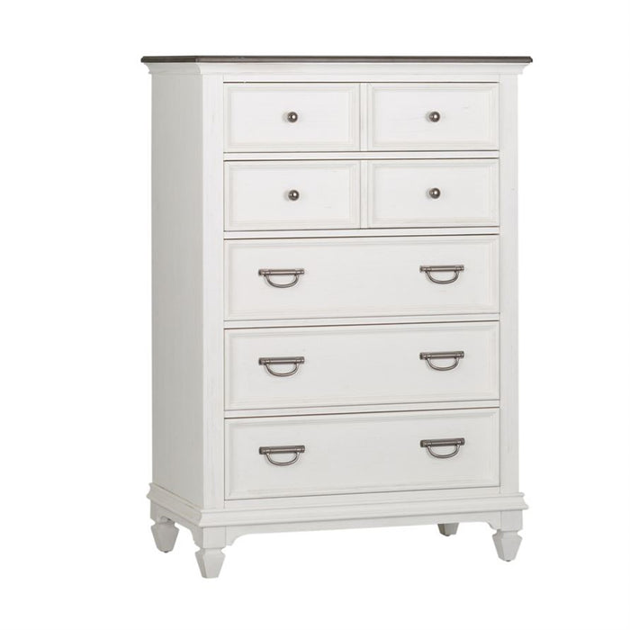 Liberty Furniture Allyson Park Drawer Chest in Wirebrushed White - Furniture 4 Less (Jacksonville, NC)