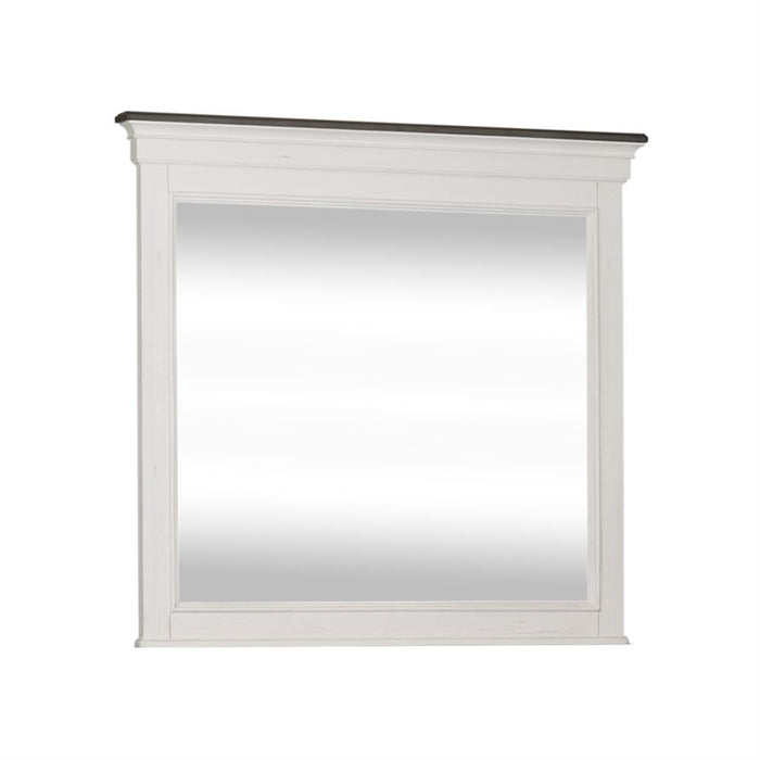Liberty Furniture Allyson Park Mirror in Wirebrushed White - Furniture 4 Less (Jacksonville, NC)