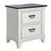 Allyson Park 2 Drawer Nightstand with Charging Station in White - Furniture 4 Less (Jacksonville, NC)
