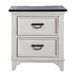 Allyson Park 2 Drawer Nightstand with Charging Station in White - Furniture 4 Less (Jacksonville, NC)