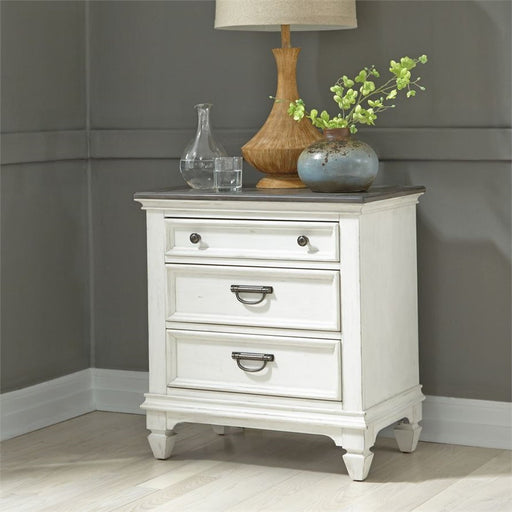 Liberty Furniture Allyson Park Nightstand in Wirebrushed White - Furniture 4 Less (Jacksonville, NC)